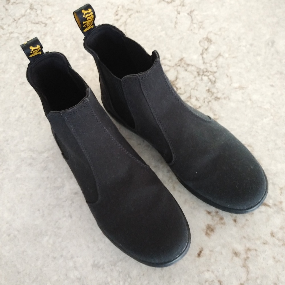 Dr Martens Makela Canvas Chelsea Boot Women’s Size 9 Black